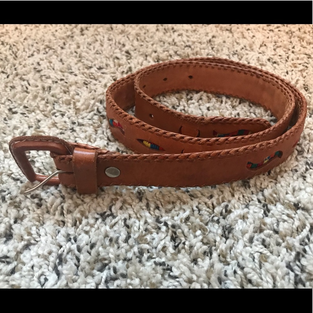 Vintage Leather Woven Belt